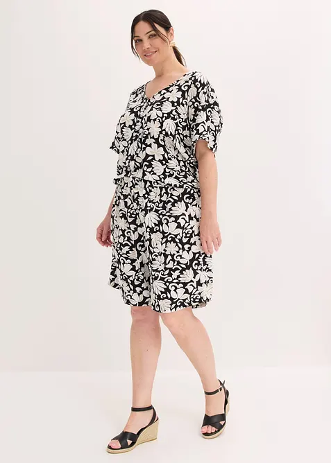 Bermuda fluide en viscose &agrave; taille &eacute;lastiqu&eacute;e, bonprix