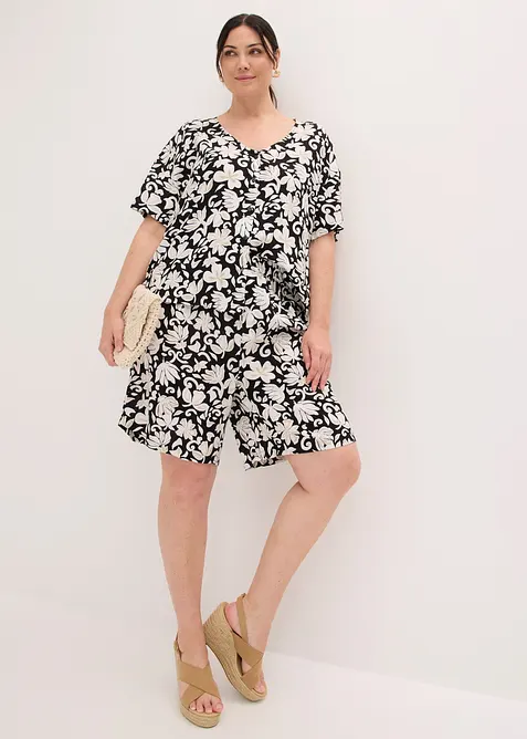 Chemisier manches courtes en viscose fluide, bonprix