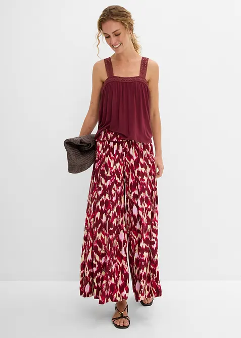 Pantalon palazzo en viscose fluide, bonprix