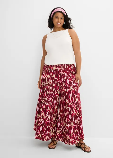 Pantalon palazzo en viscose fluide, bonprix