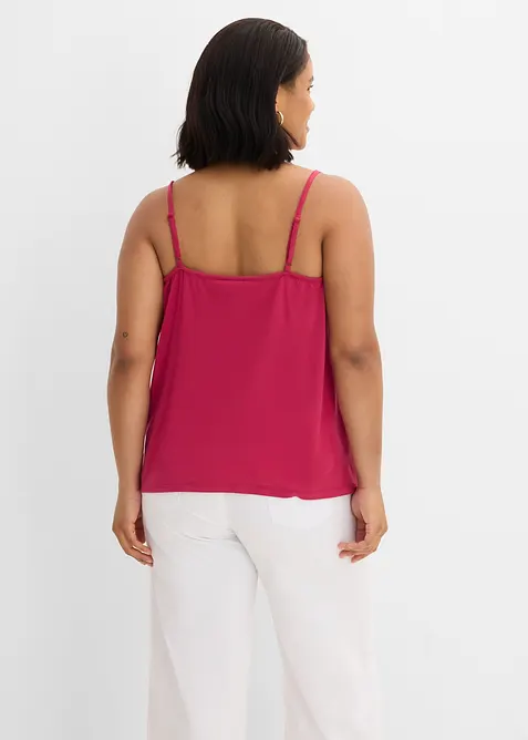 Top fluide &agrave; bretelles spaghetti en lyocell extensible, bonprix