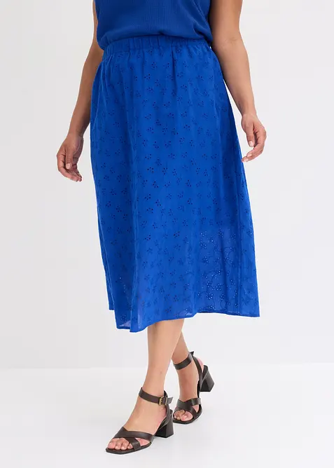 Jupe midi 100% coton, bonprix