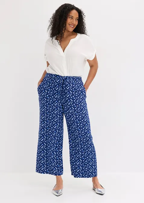 Pantalon 100% viscose, taille &eacute;lastiqu&eacute;e, bonprix