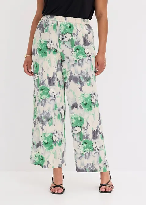 Pantalon large en satin, bonprix