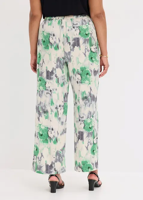 Pantalon large en satin, bonprix