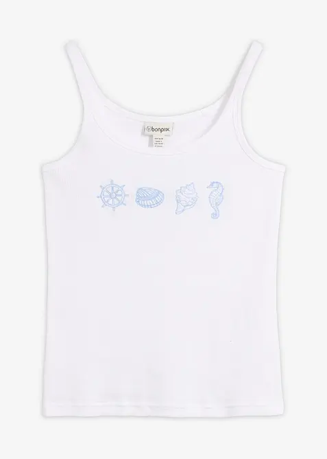 Top c&ocirc;tel&eacute; 100% coton, bonprix