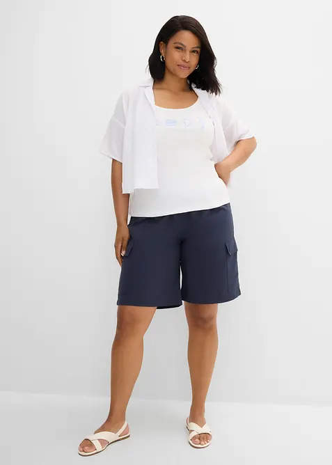 Top c&ocirc;tel&eacute; 100% coton, bonprix