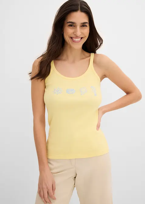 Top c&ocirc;tel&eacute; 100% coton, bonprix