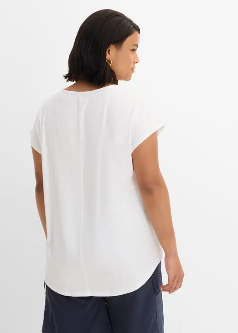 L&eacute;ger T-shirt long 100% coton, bonprix
