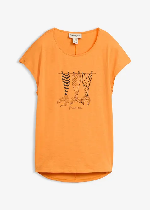 T-shirt long 100% coton, bonprix