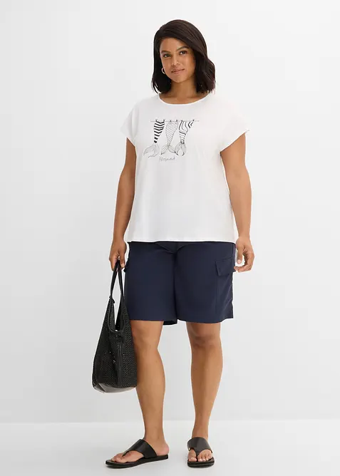 L&eacute;ger T-shirt long 100% coton, bonprix