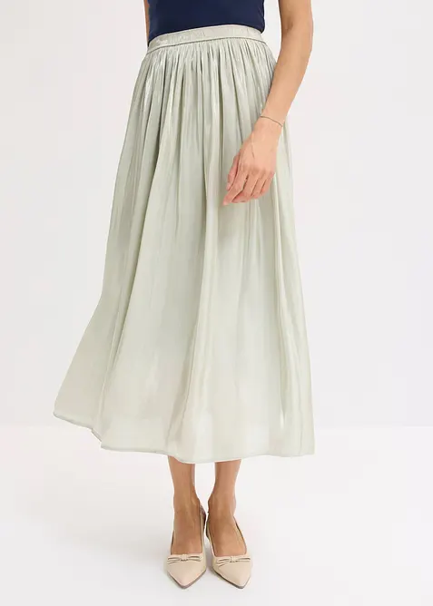 Jupe midi effet froiss&eacute;, bonprix