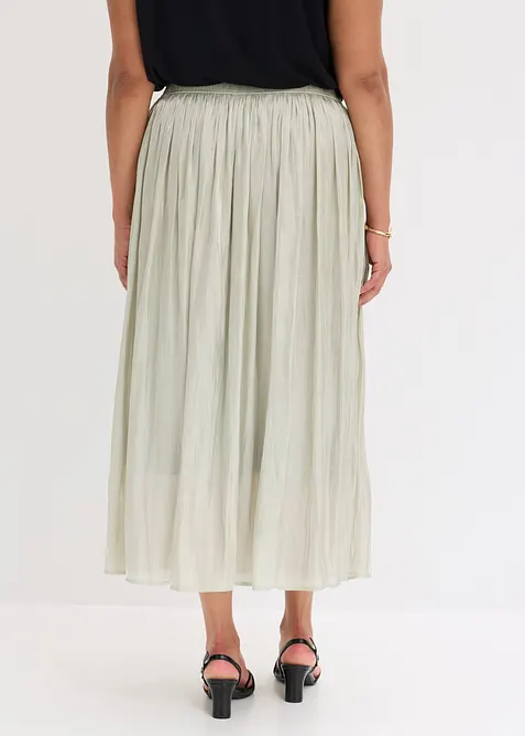 Jupe midi effet froiss&eacute;, bonprix