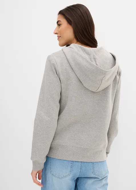 Kapuzen-Sweatjacke aus reiner Baumwolle, bonprix