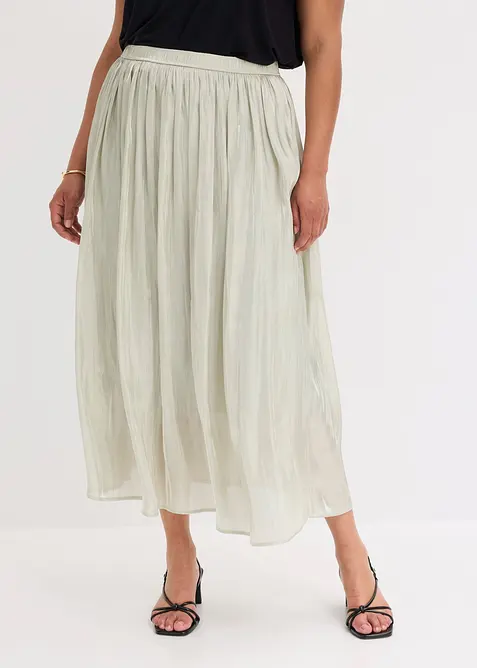 Jupe midi effet froiss&eacute;, bonprix