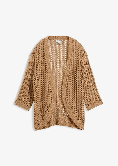 Ajour-Strickjacke mit Pailletten, bonprix