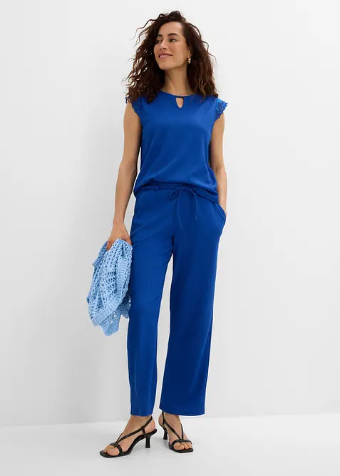 Top sans manches en cr&ecirc;pe textur&eacute;, bonprix