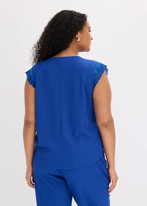 Top sans manches en cr&ecirc;pe textur&eacute;, bonprix