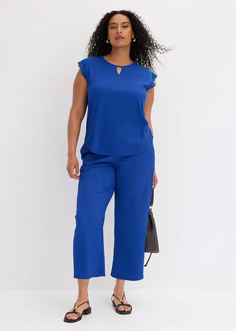 Top sans manches en cr&ecirc;pe textur&eacute;, bonprix