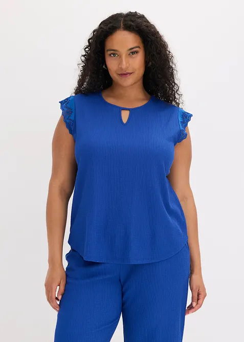 Top sans manches en cr&ecirc;pe textur&eacute;, bonprix
