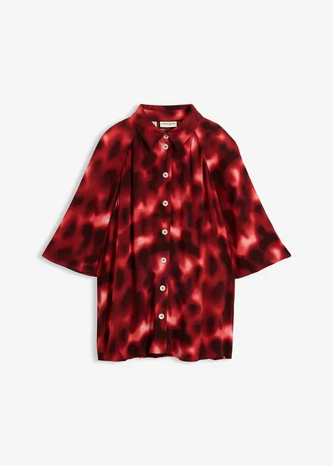 Oversize-Bluse aus strukturierter Viskose, bonprix
