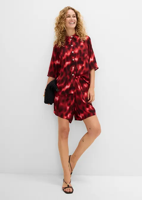 Oversize-Bluse aus strukturierter Viskose, bonprix
