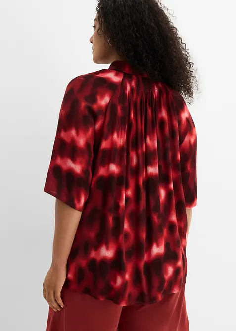 Oversize-Bluse aus strukturierter Viskose, bonprix