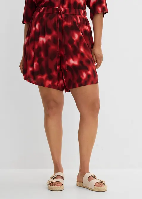 Short en viscose textur&eacute;e &agrave; taille &eacute;lastiqu&eacute;e, bonprix