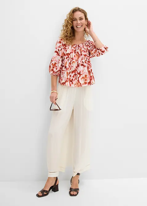 Blouse en fine viscose m&eacute;lang&eacute;e, bonprix