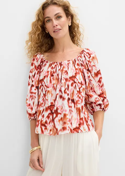 Blouse en fine viscose m&eacute;lang&eacute;e, bonprix