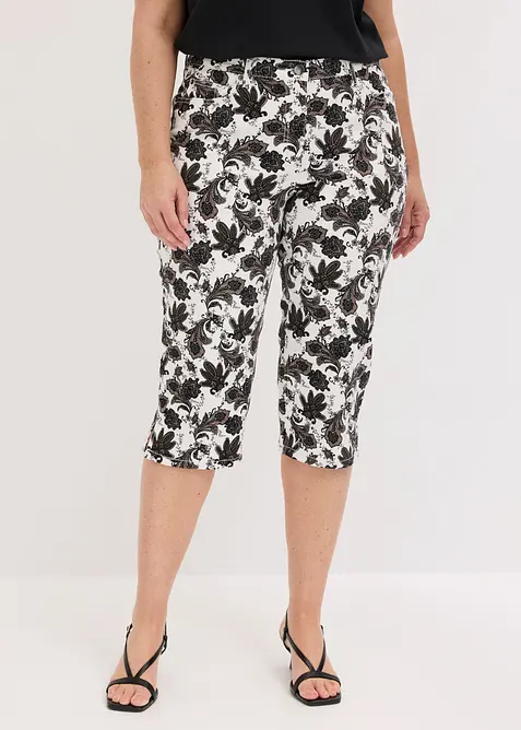 Pantalon corsaire en coton extensible, bonprix