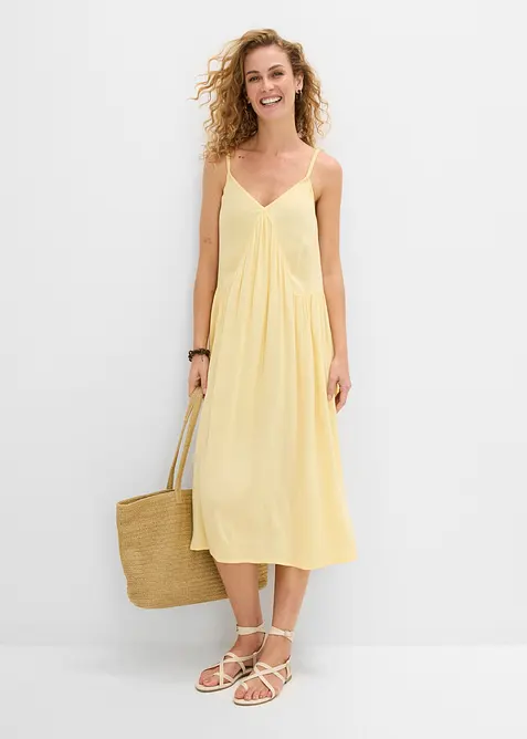 Midikleid aus strukturierter Viskose, bonprix
