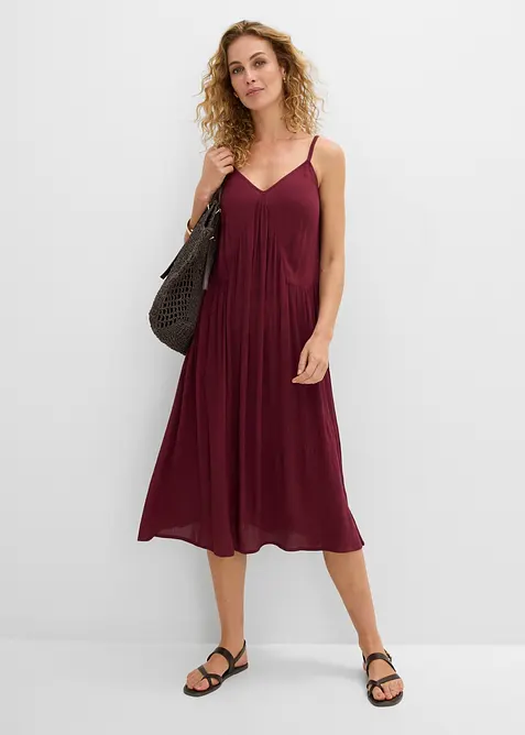 Midikleid aus strukturierter Viskose, bonprix