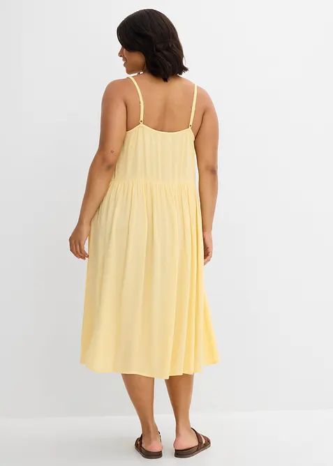 Robe midi en viscose textur&eacute;e, bonprix