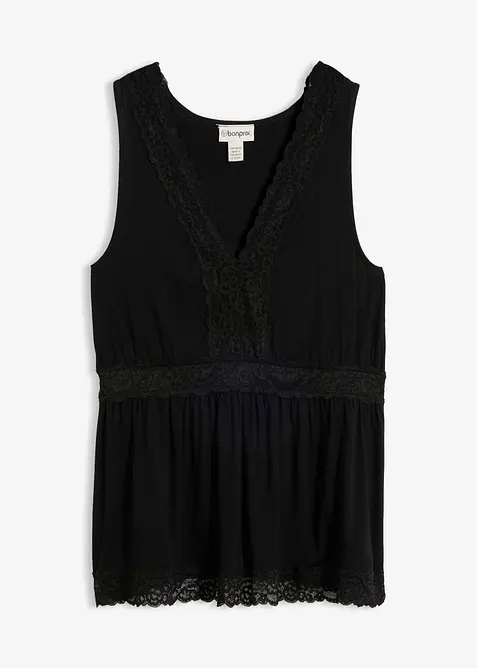 Top &agrave; dentelle, bonprix