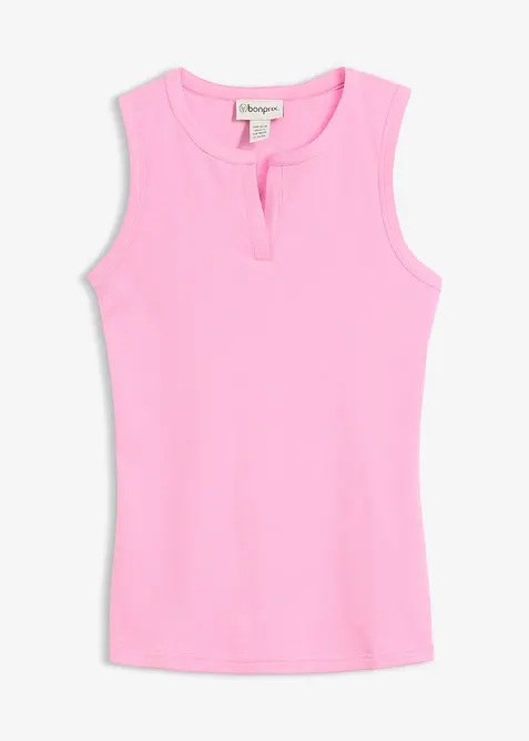 Top c&ocirc;tel&eacute; en coton extensible, bonprix