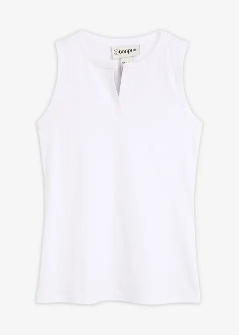 Ripp-Top aus elastischer Bio-Baumwolle, bonprix