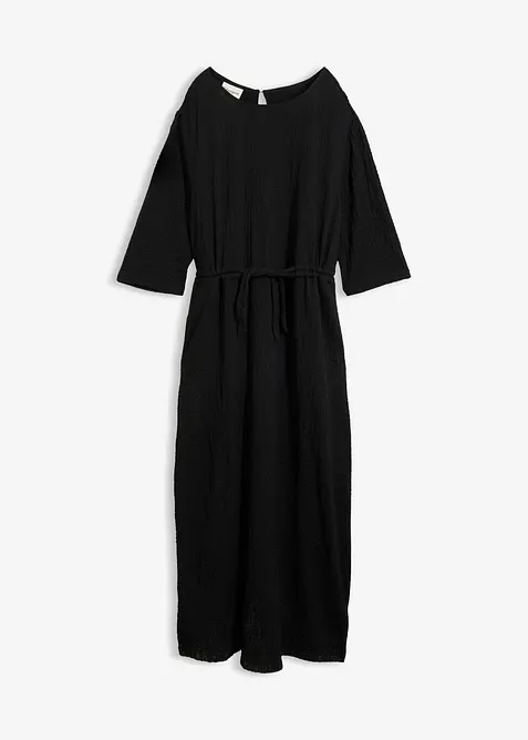 Robe midi en mati&egrave;re textur&eacute;e, bonprix