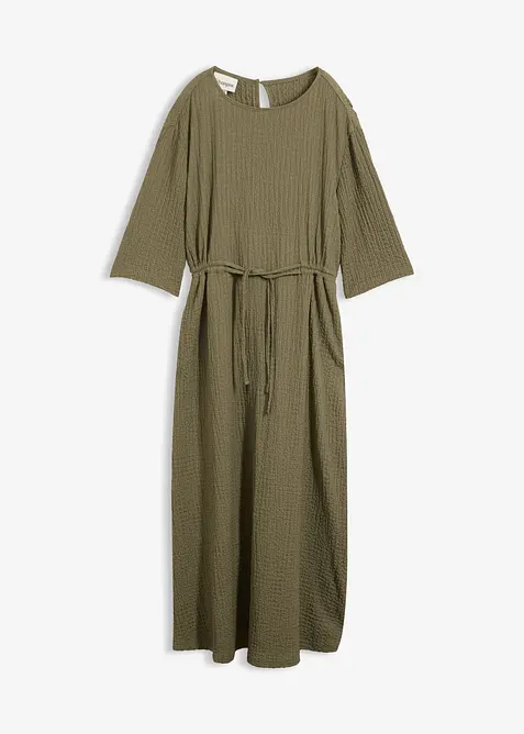 Midikleid aus strukturiertem Material, bonprix