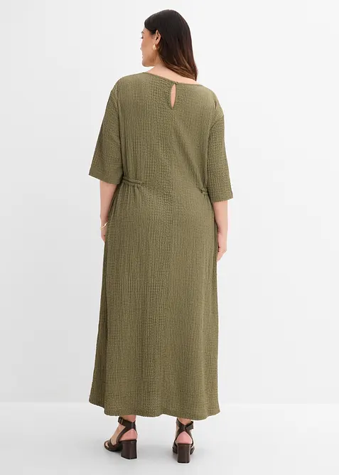 Midikleid aus strukturiertem Material, bonprix