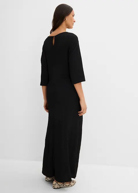 Robe midi en mati&egrave;re textur&eacute;e, bonprix