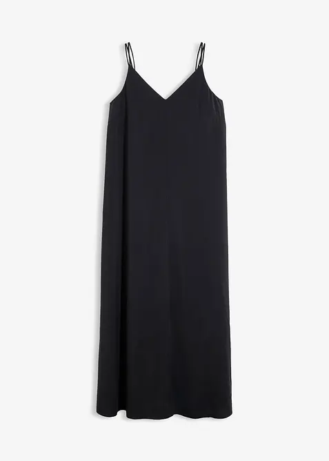 Midikleid mit verstellbaren Tr&auml;gern aus Viskose-Mix, bonprix