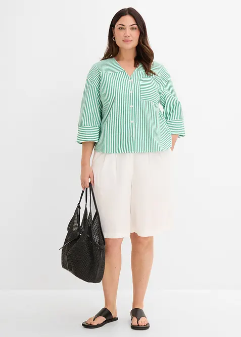 Blouse ray&eacute;e 100% coton, bonprix