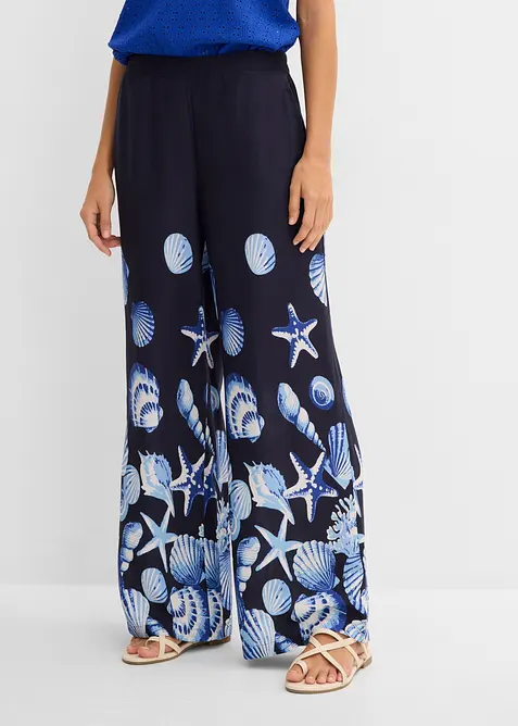 Pantalon palazzo en viscose fluide, bonprix