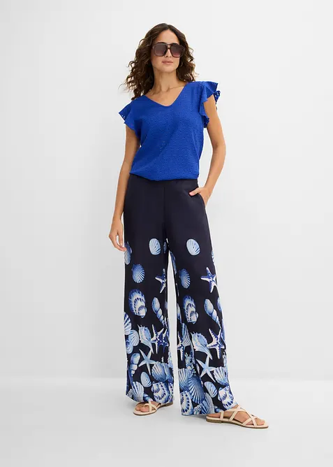 Pantalon palazzo en viscose fluide, bonprix