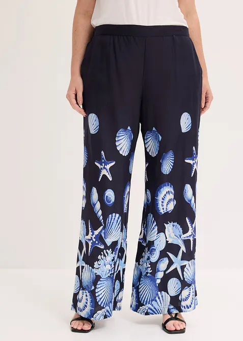 Pantalon palazzo en viscose fluide, bonprix