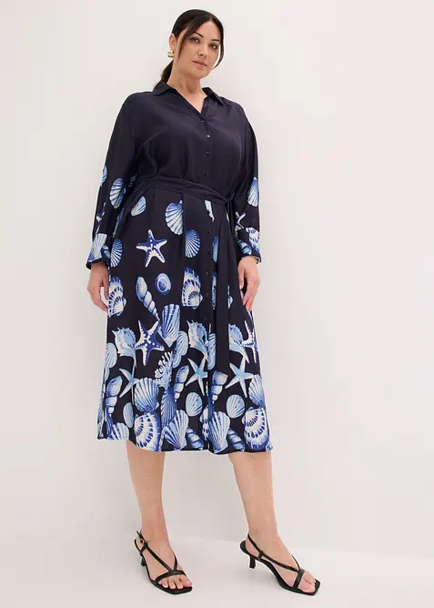 Robe chemise en viscose fluide, bonprix