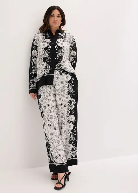 Pantalon palazzo en viscose fluide, bonprix