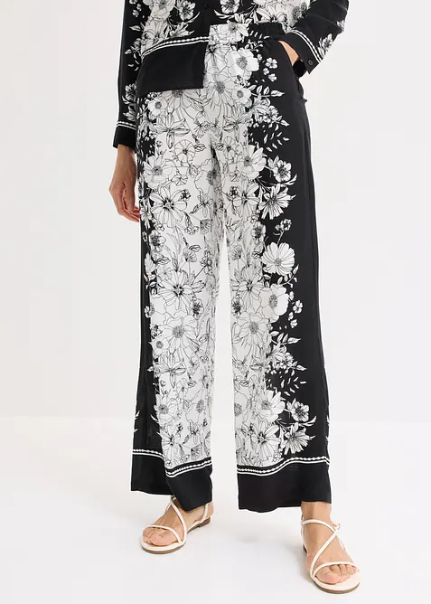 Pantalon palazzo en viscose fluide, bonprix