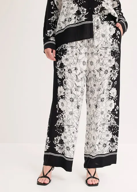 Pantalon palazzo en viscose fluide, bonprix